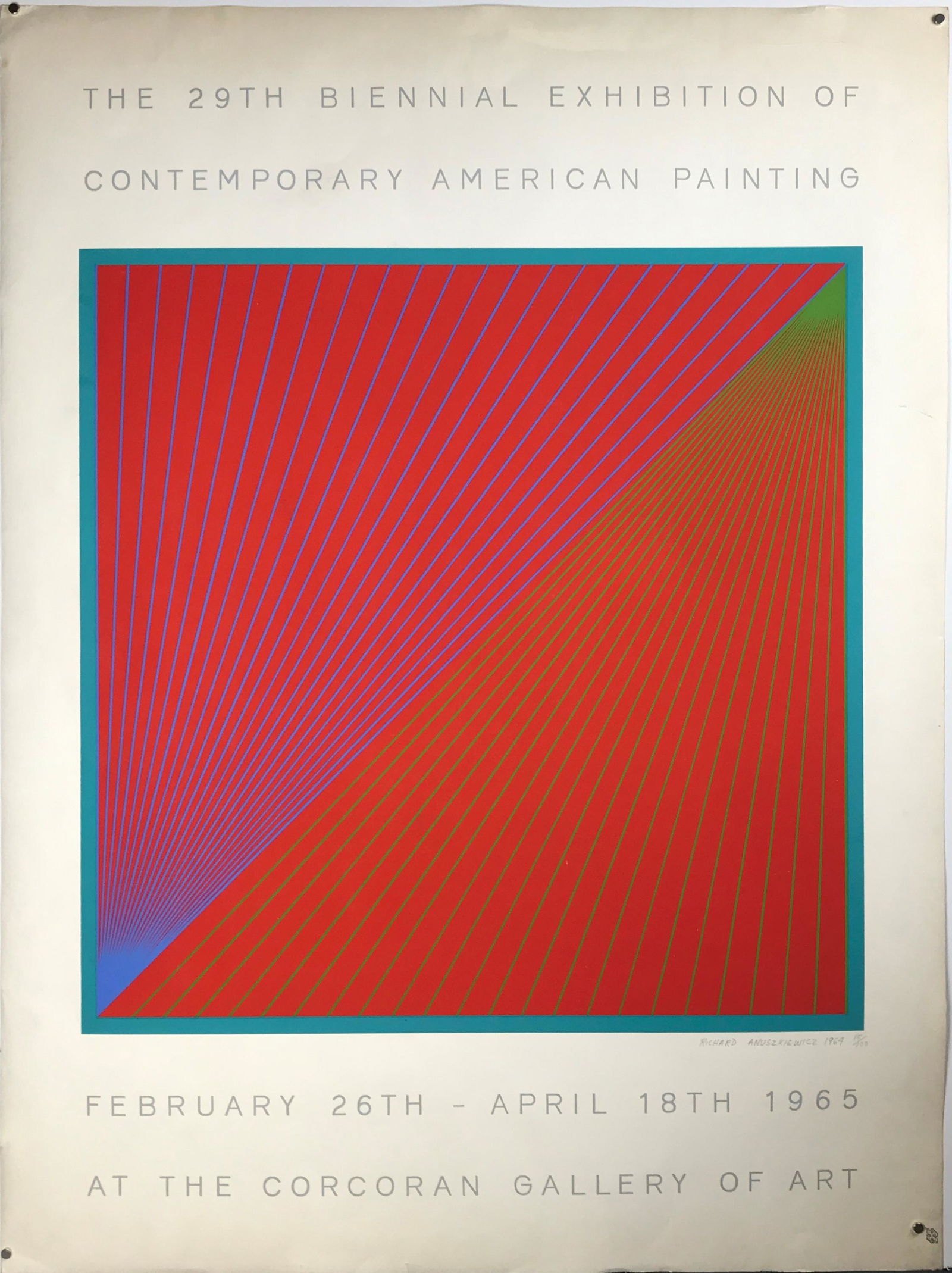 Richard Anuszkiewicz poster. Signed (1 of 2)