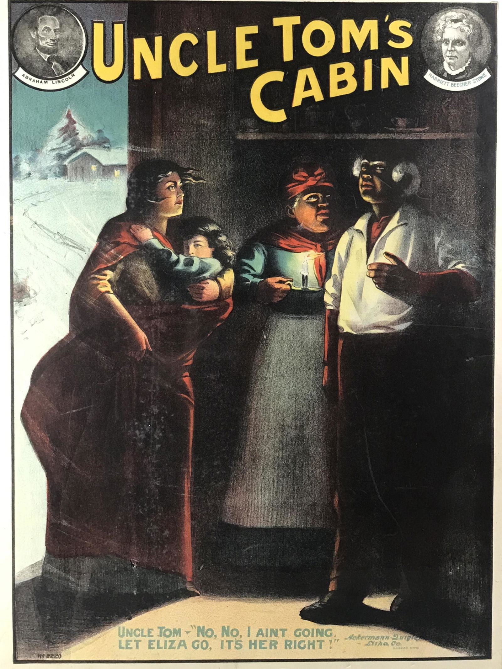 Uncle Tom's Cabin Poster. Ackerman Quigley. (1 of 5)