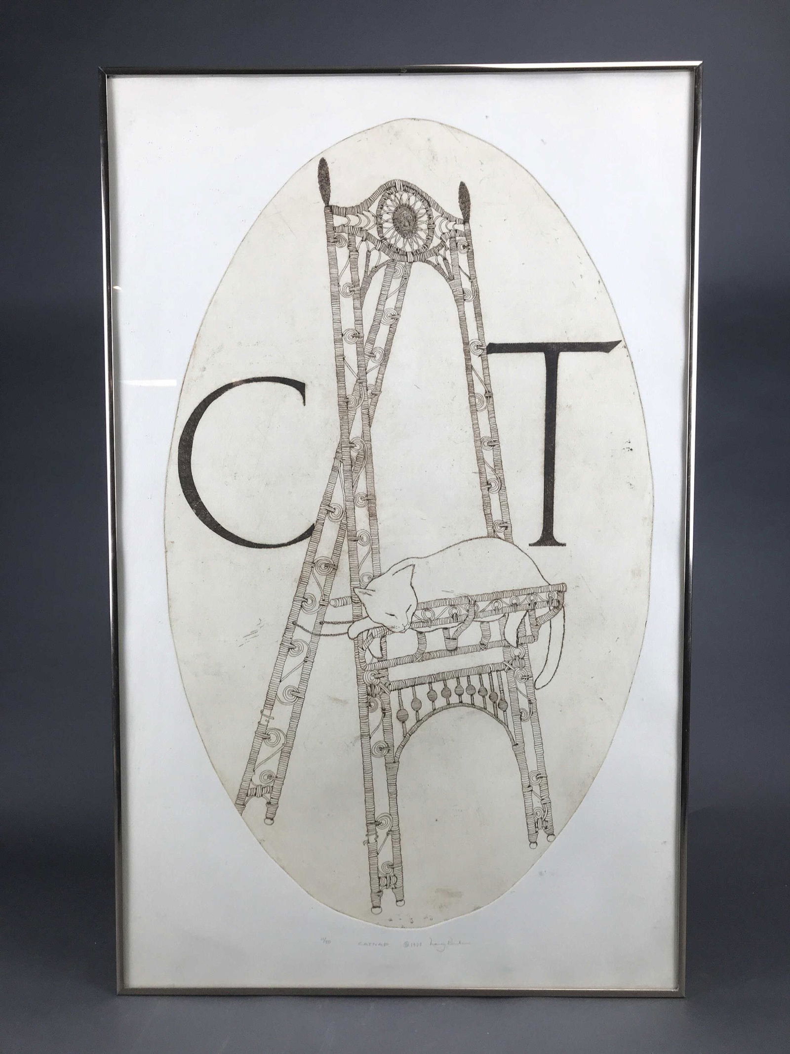 Nancy Reinke. Catnap. 1978. Etching. (1 of 3)