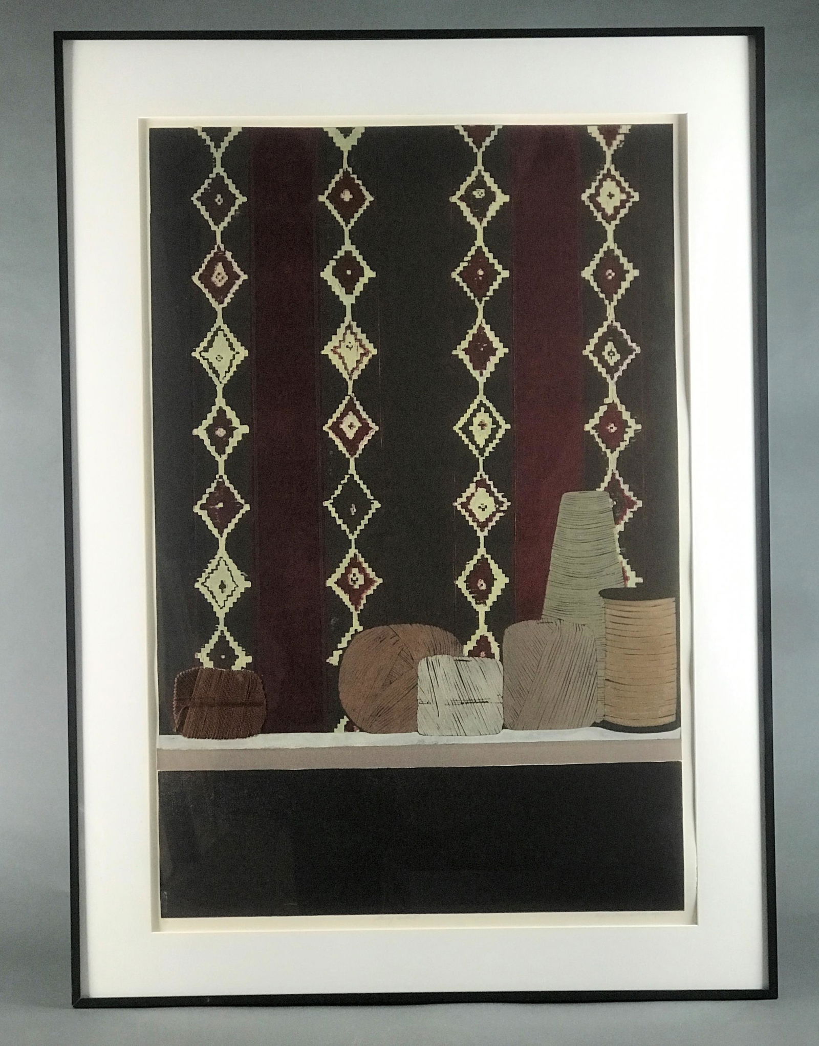 Phyllis Cohen. String Buffet. 1997. Woodblock. (1 of 6)