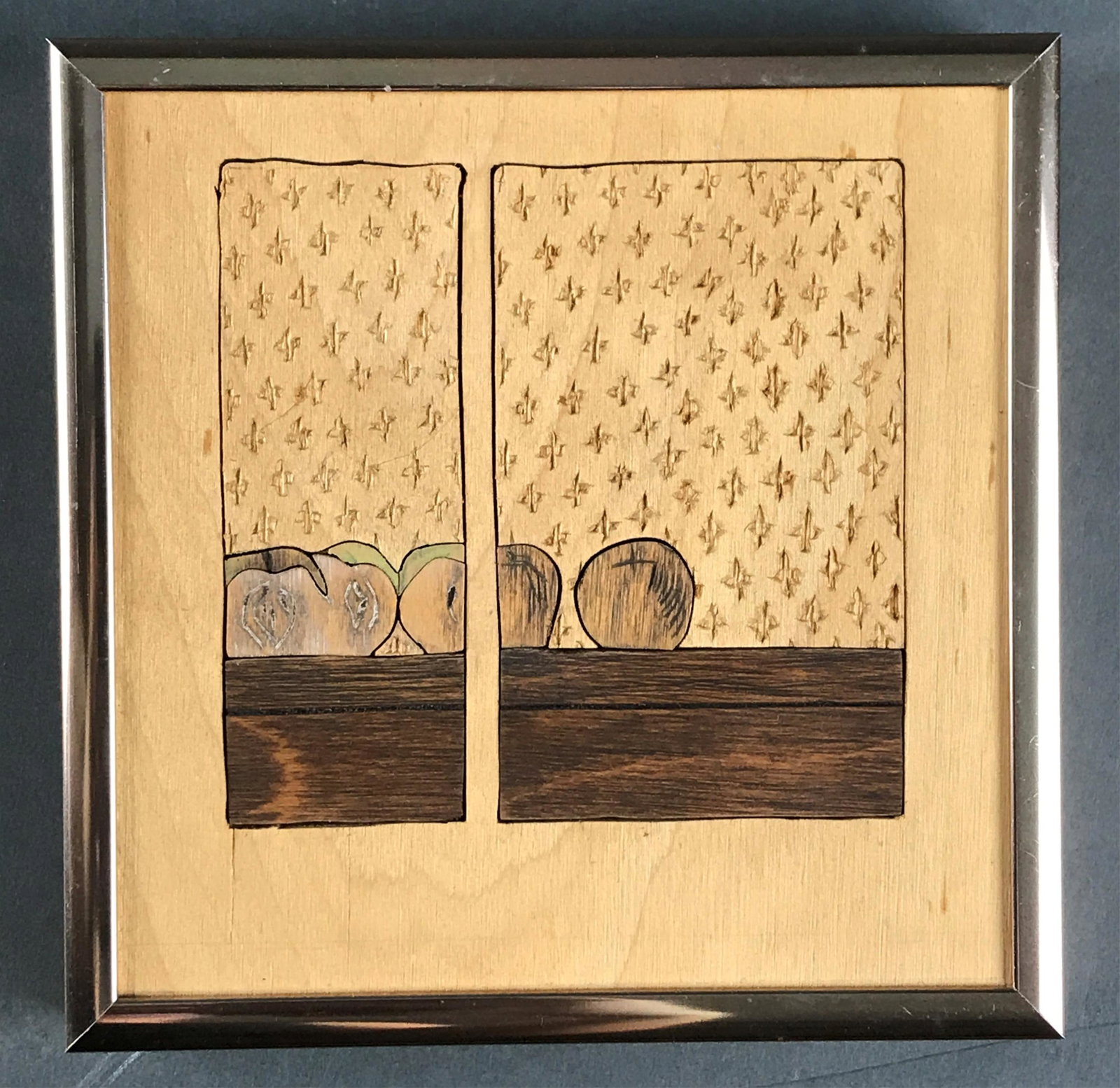 Phyllis Cohen. Original Woodblock of  Fruits. (1 of 2)