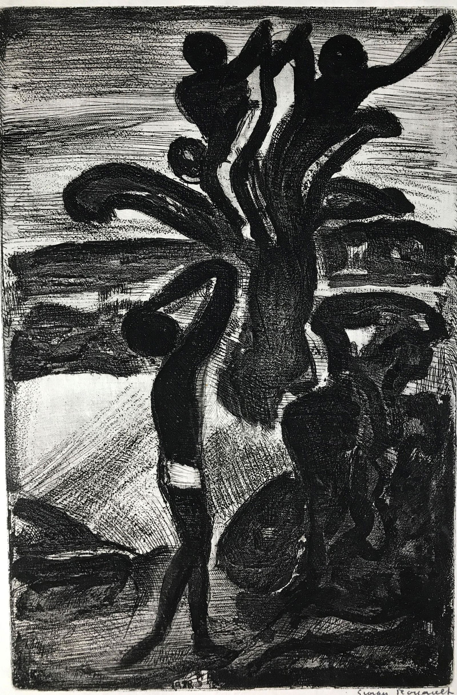 Georges Rouault. Paysage au Palmier. Etching. (1 of 4)