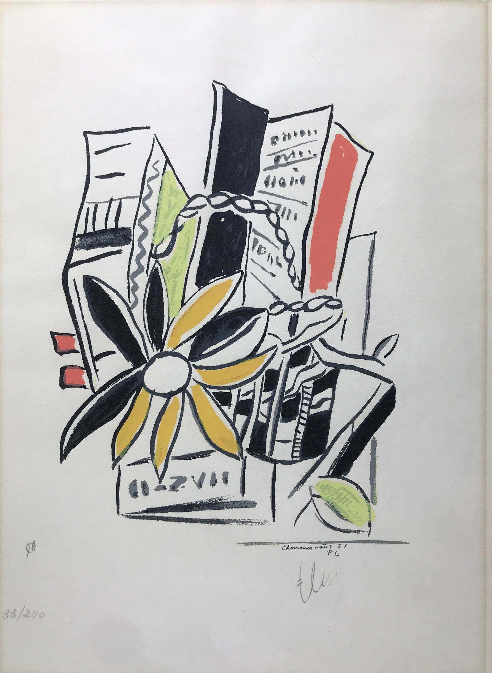 2 Serigraphs by Fernand Leger. 1950s. (1 of 12)