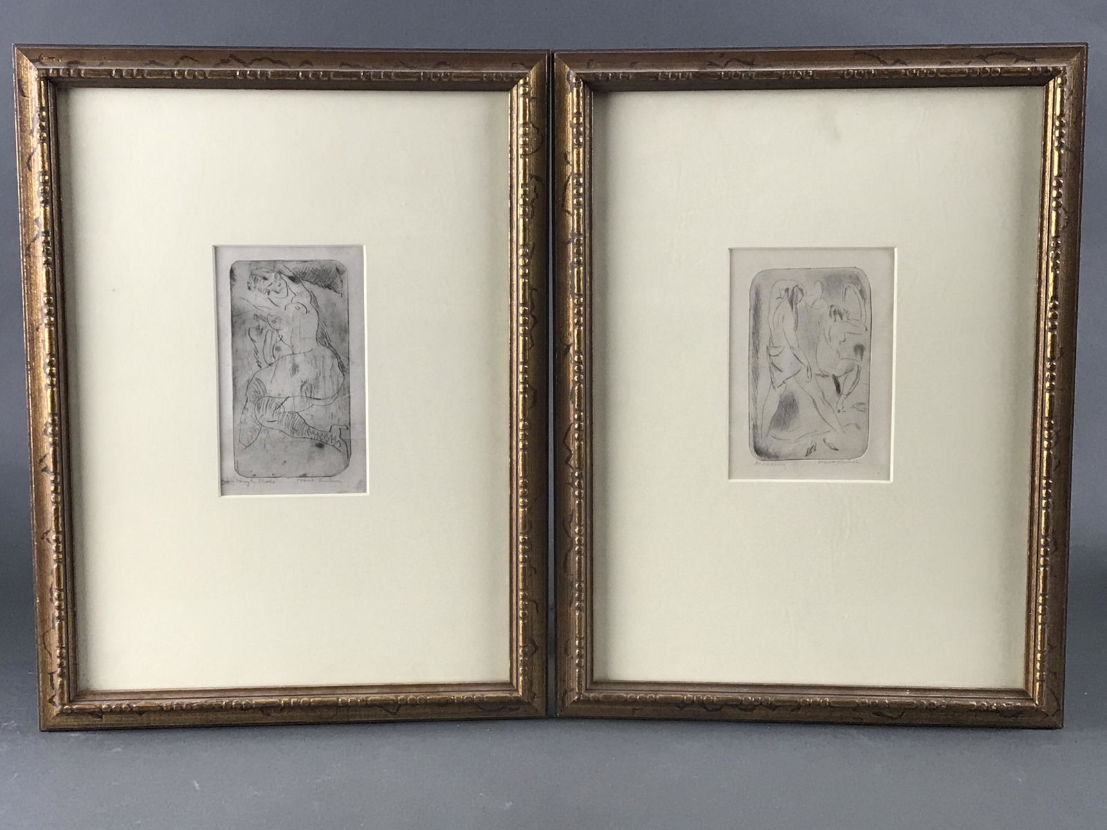 2 Walt Kuhn Etchings. (1 of 5)