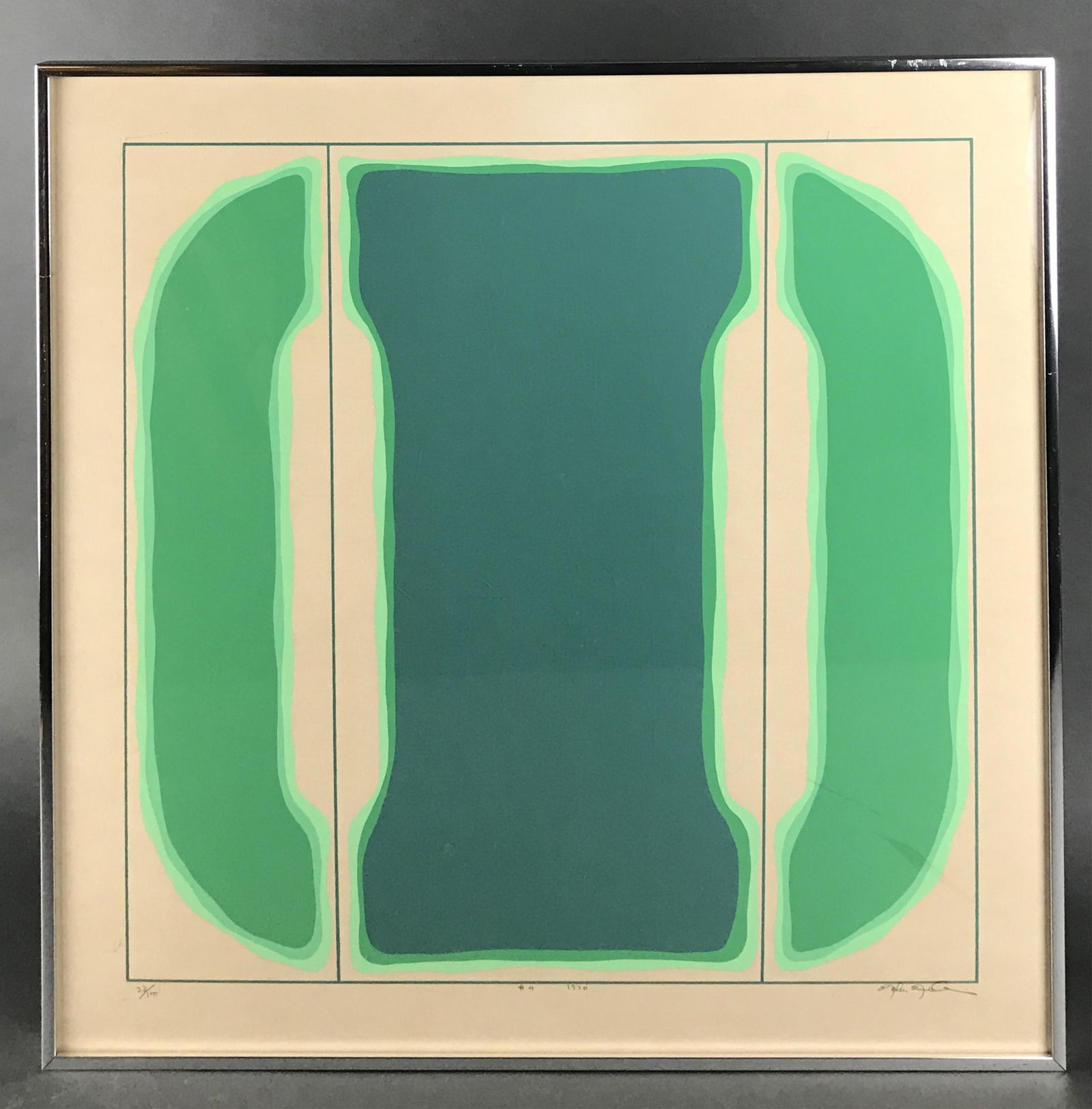 2 Nobu Fukui Serigraphs. 1970. (1 of 14)