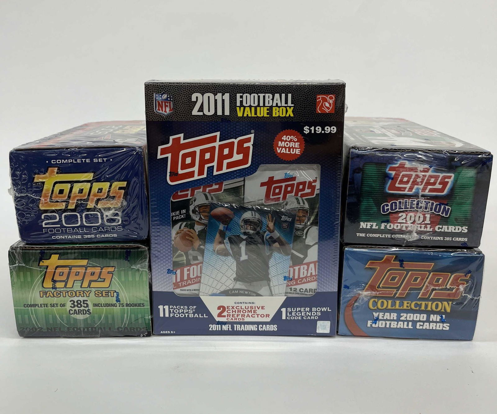 5 Boxes of Topps Football Cards. (1 of 1)