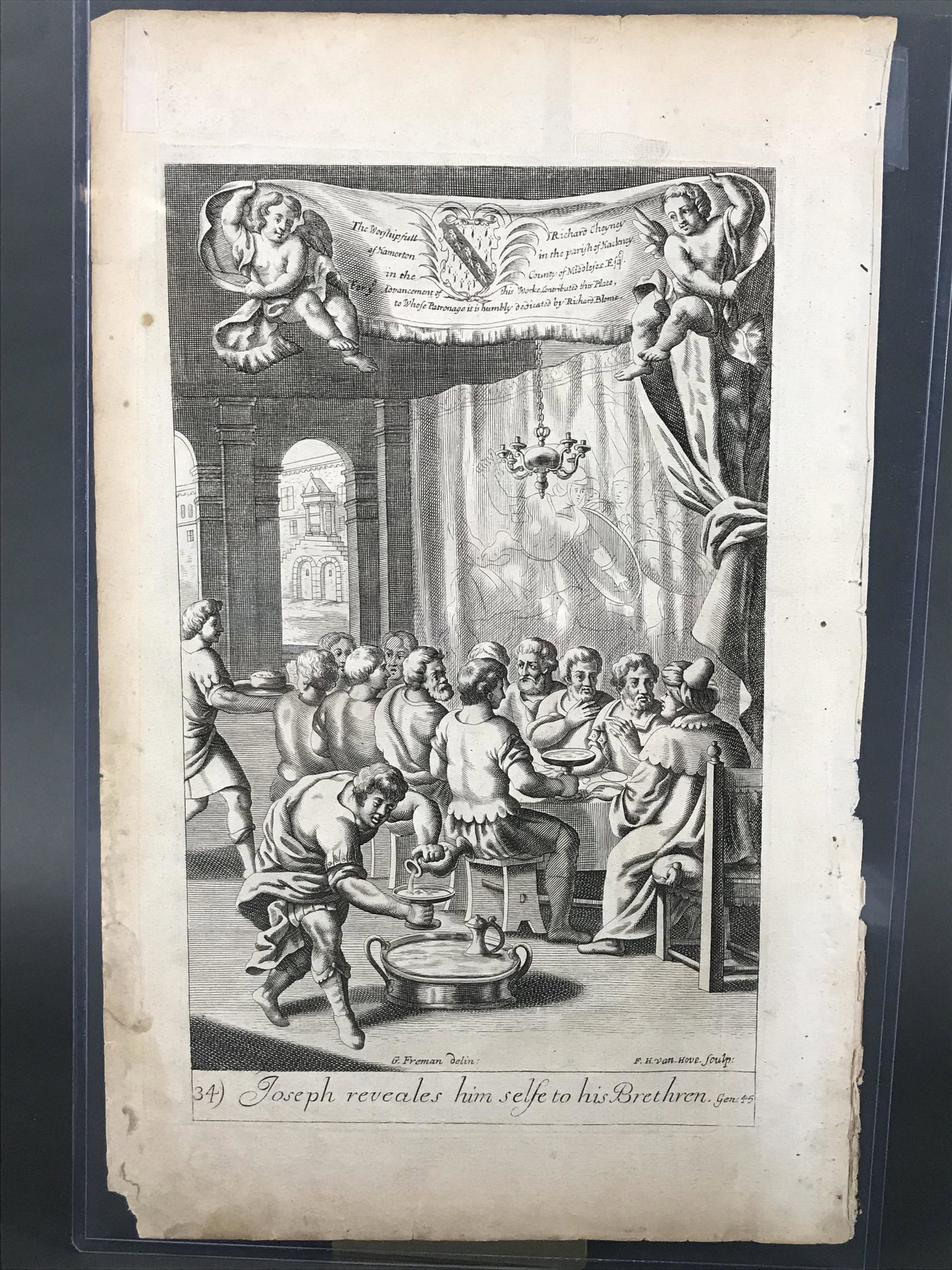 6 Engravings from History of the Bible, 17th c. (1 of 12)
