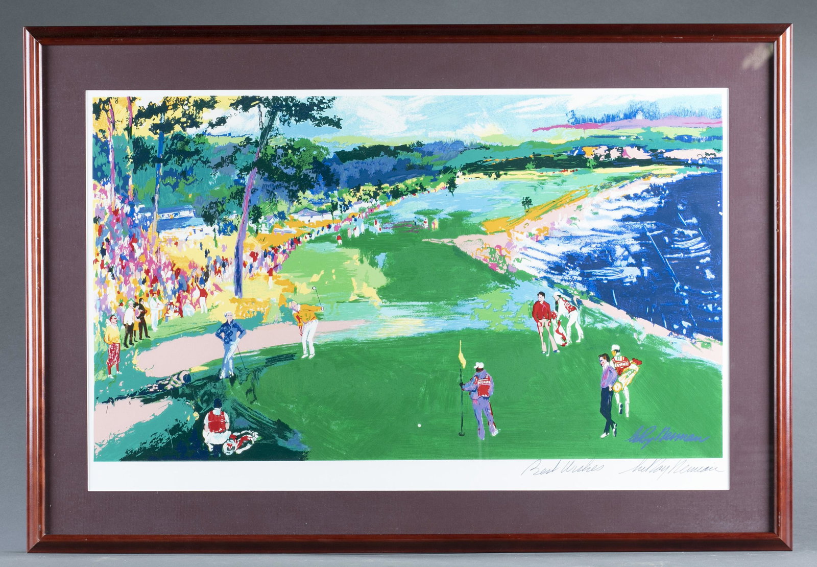Neiman. 18th at Pebble Beach. Serigraph. (1 of 5)