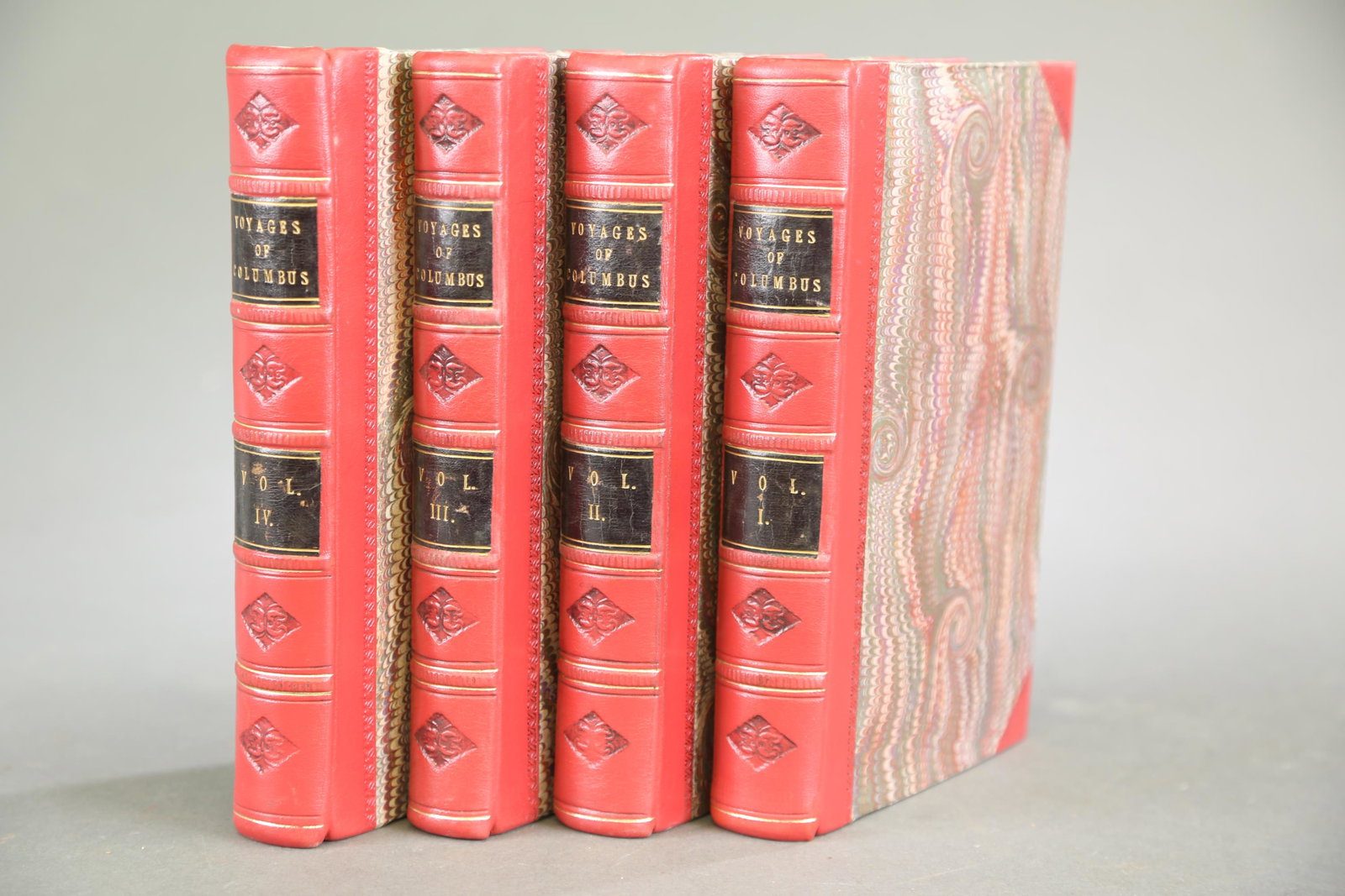 Irving. History and Life...Christopher Columbus.: [Biography] Irving, Washington. A History of the Life and Voyages of Christopher Columbus. JOhn Murray, London, 1828. First British Edition. 4 volumes. xii, [2], 473; [vi], 490; viii, 413; vii, [1], 4