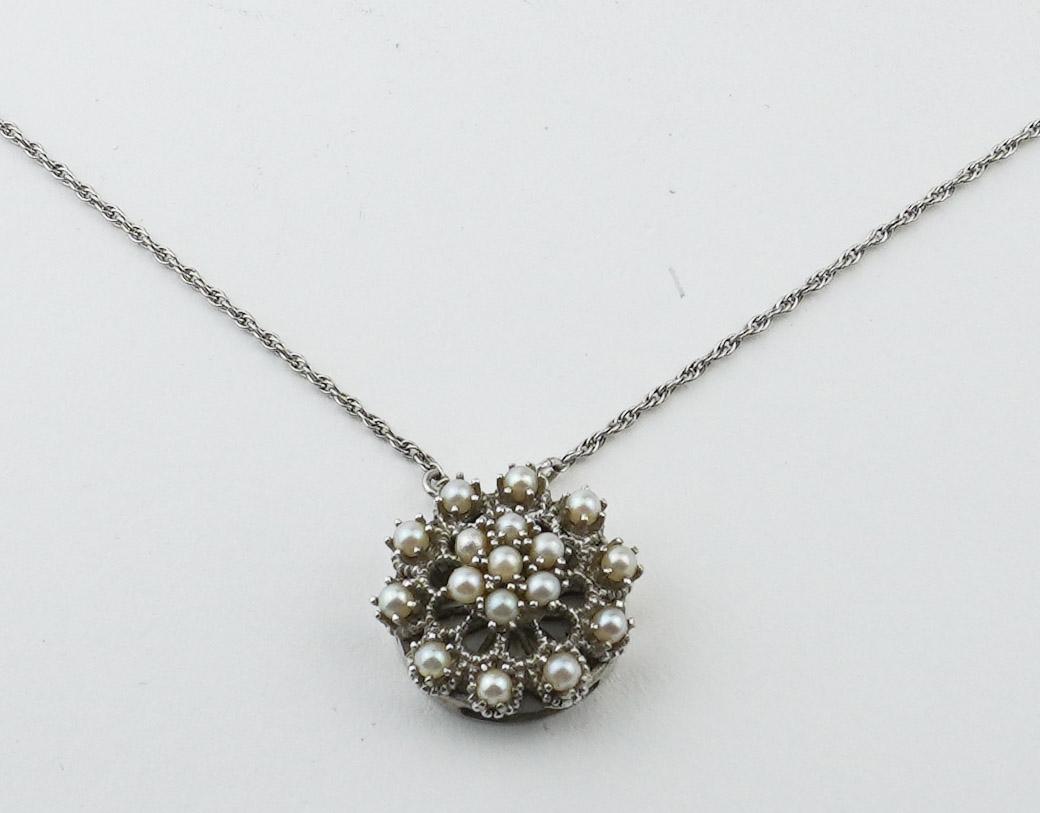 14KWG and Seed Pearl Pendant (1 of 1)