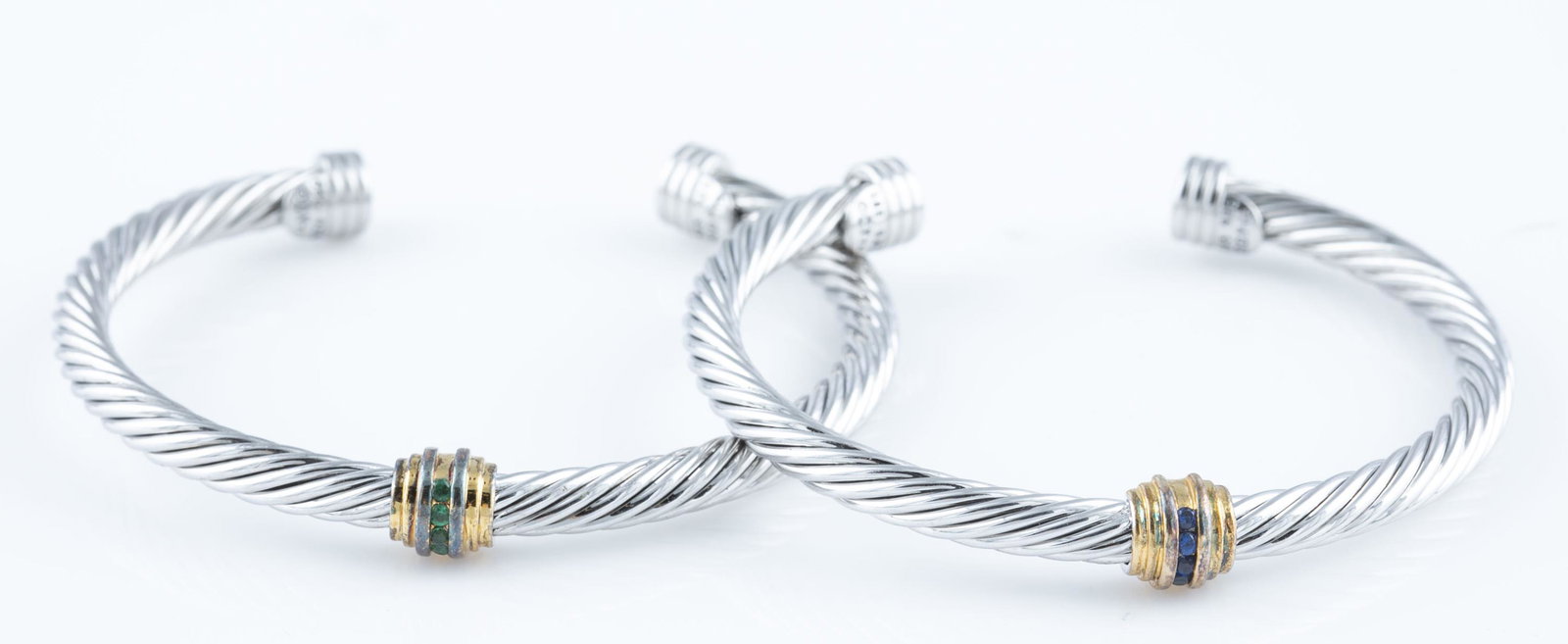 Two David Yurman 14KYG/Sterling Silver Bracelets. (1 of 6)