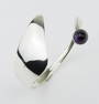 Bent Knudsen Sterling Torque Bangle with Amethyst