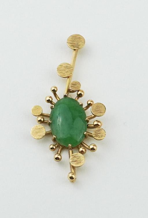 18KYG and Jade Contemporary Style Pendant (1 of 1)