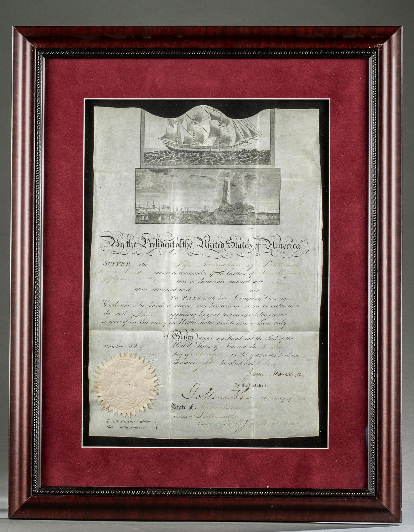 James Madison Signed Document (1 of 5)