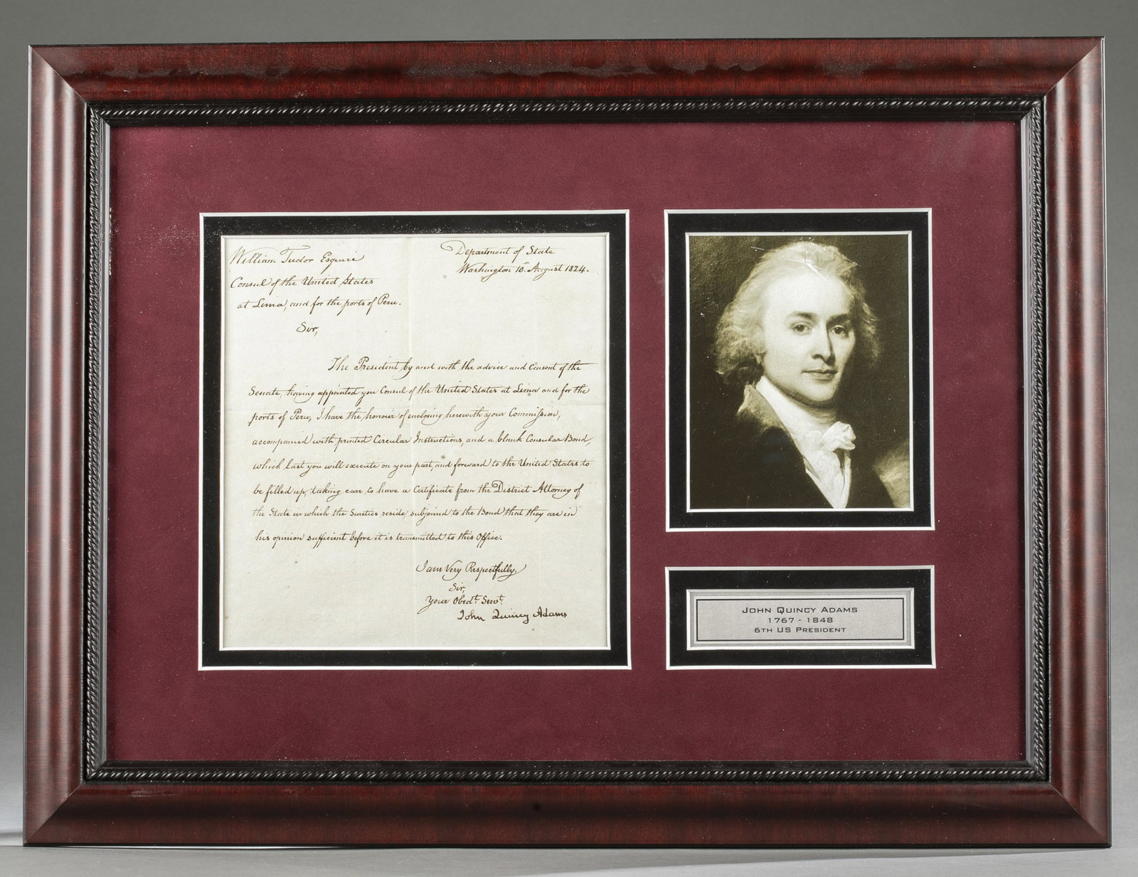 John Quincy Adams Autograph Signed Letter (1 of 5)