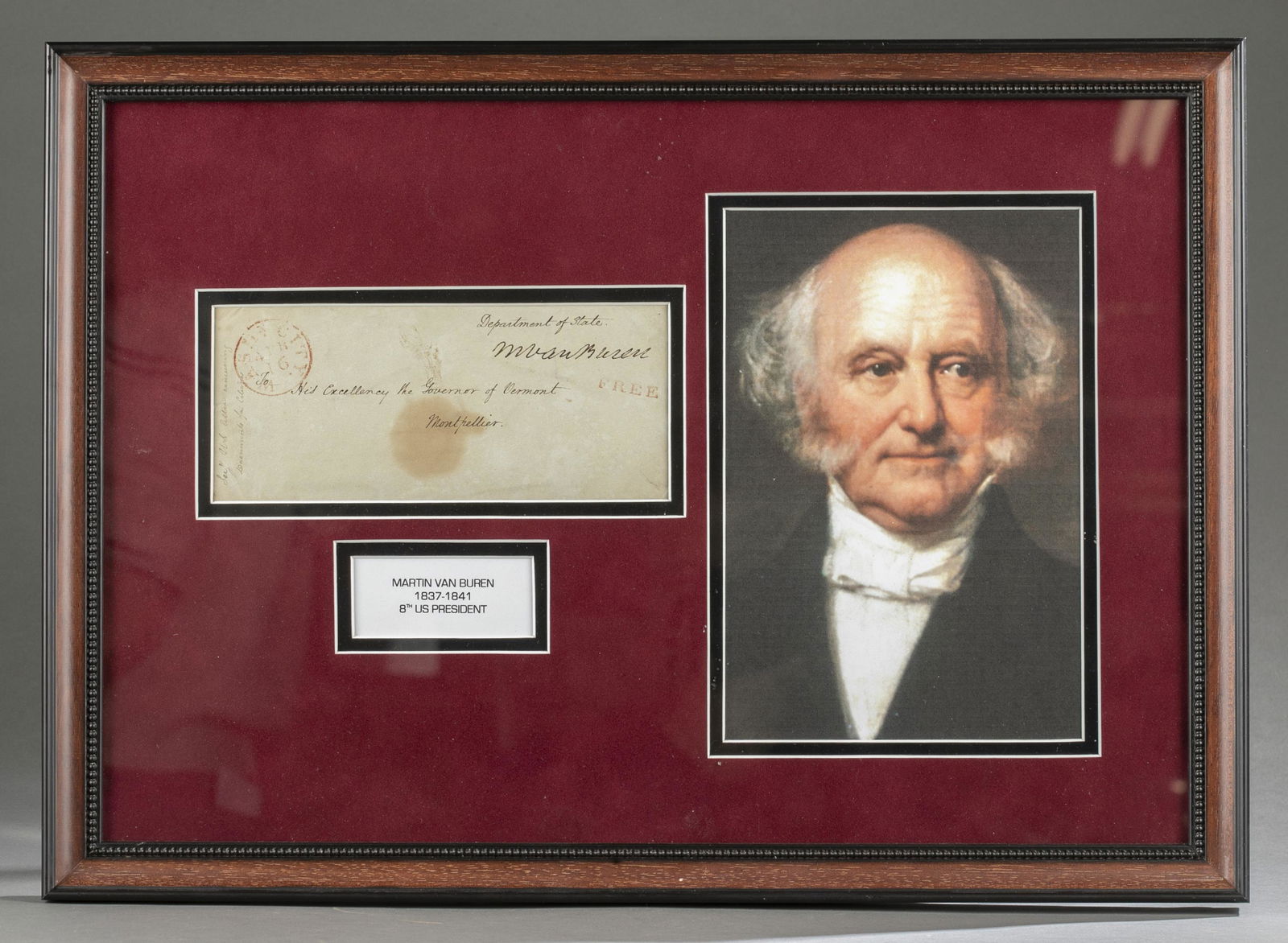 Martin Van Buren Signed Free Frank (1 of 3)