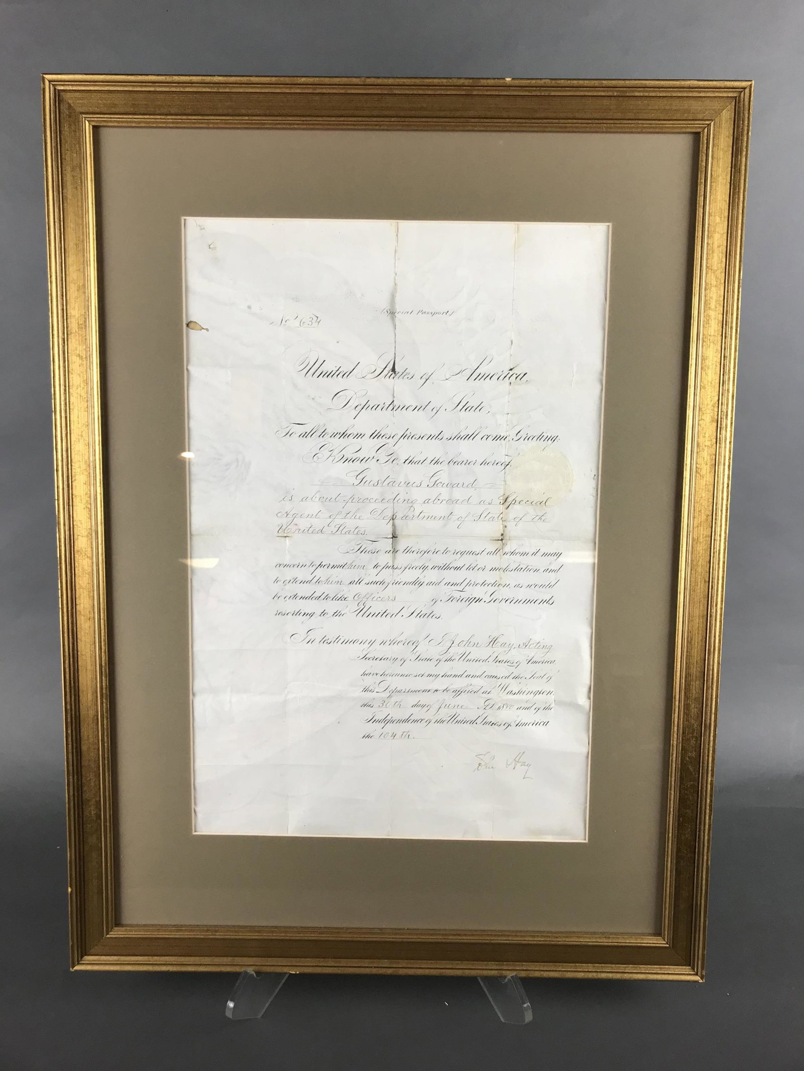 John Hay Signed Special Passport (1 of 5)