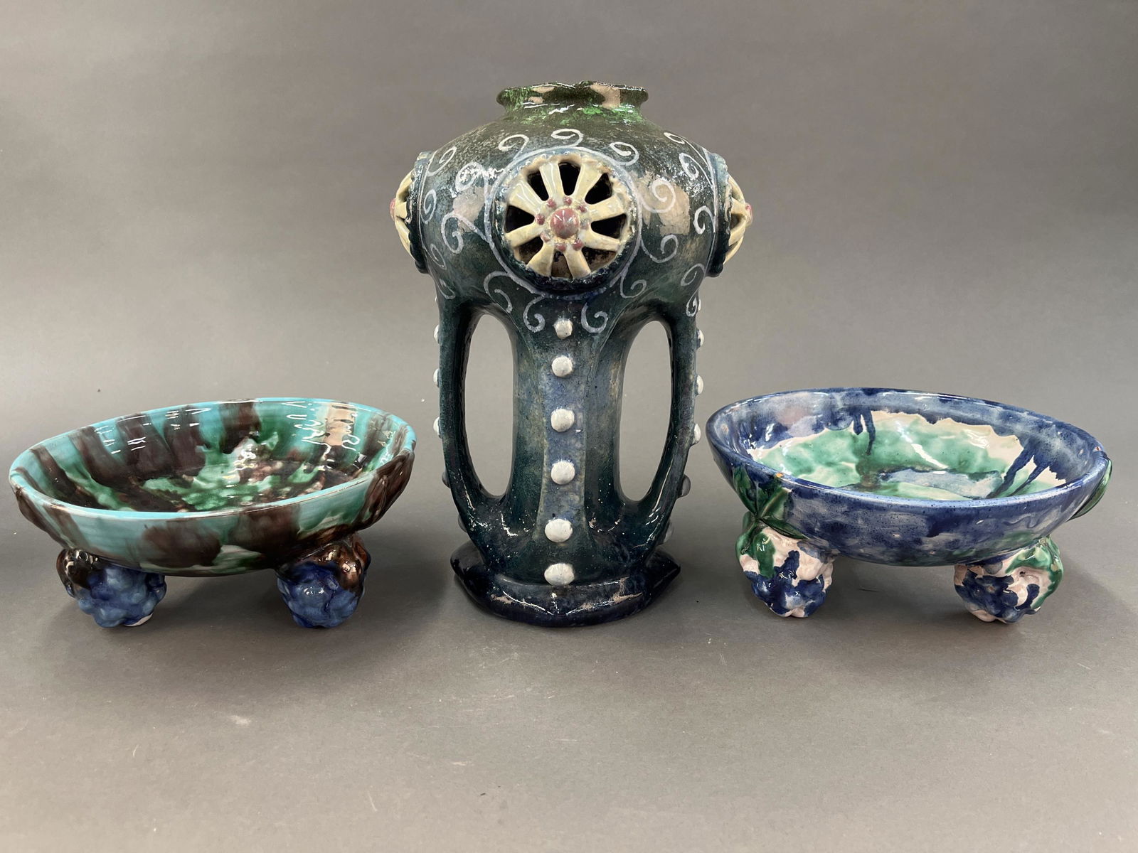 3 Pieces of Austrian pottery. (1 of 11)