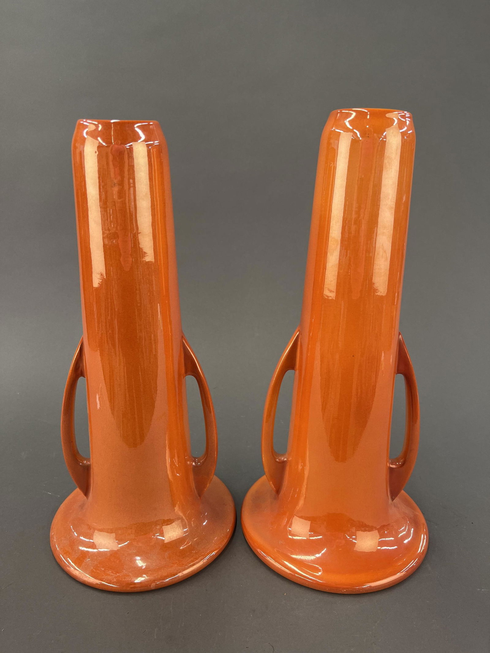 2 Roseville Pottery luster ware vases. (1 of 6)