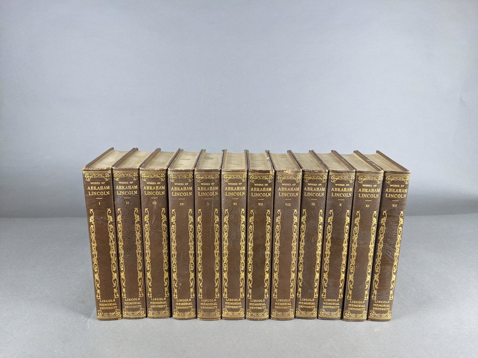12 vols. The Complete Works of Abraham Lincoln.: [Biography] John G. Nicolay and John Hay (eds.). The Complete Works of Abraham Lincoln. Lincoln Memorial University, 1894. Sponsers Edition. No 371 of 1926 copies prepared for W.W. Couperthwait. Inclu