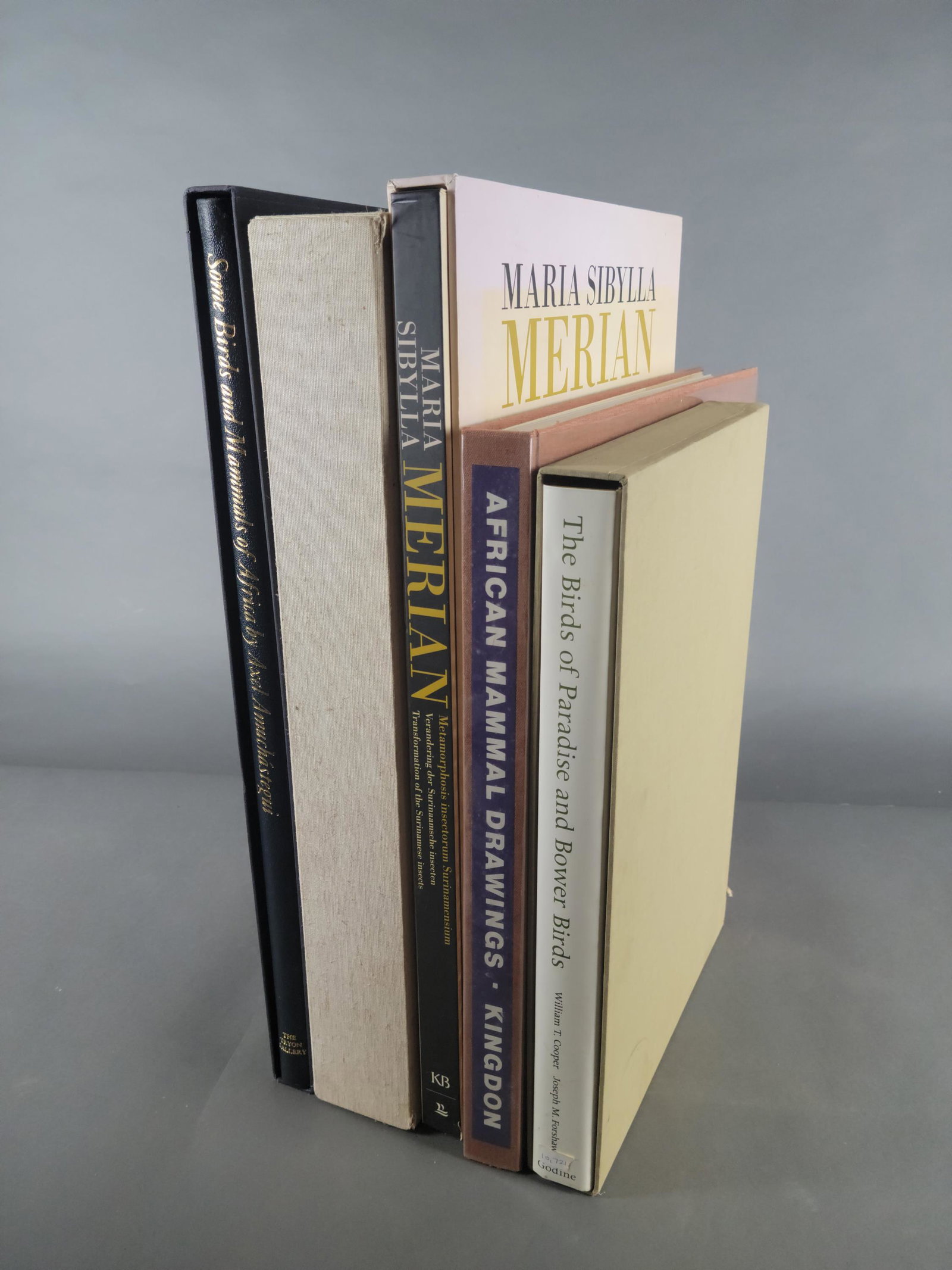 5 vols. Facsimiles on Brazil and Tropic Birds.: [Ornithology] 5 volumes of facsimiles. Johann Moritz Rugendas. Malerische Reise in Brasilien. Daco-Verlag Gunter Blase, Stuttgart, 1986. Facsimile of 1835 edition. With 4 additional titles.Condition: 