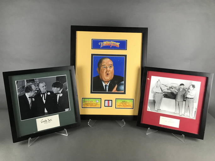 Three Stooges Signed Memorabilia.