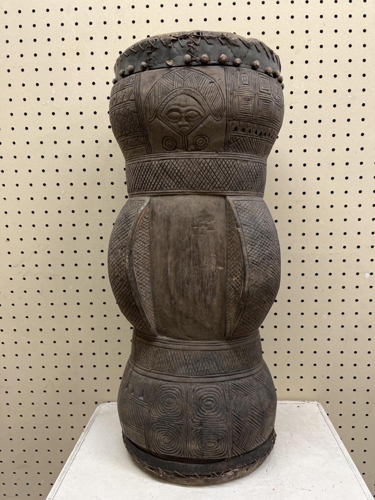 Chokwe Style Drum, DRC. (1 of 5)