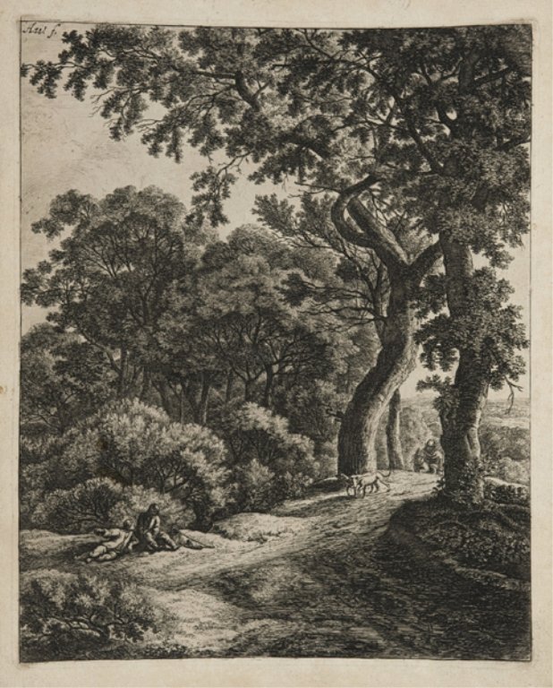 Group of Old Master Prints, later restrikes.: etchings on laid paper. Group of eight Old Master Probable later strikes. ++ Dominique Vivant, Baron de Denon. (Fr., 1747-1825). Renaissance couple. Signed "Denon S" l.r. & Guernico l.l. in plate. Pen