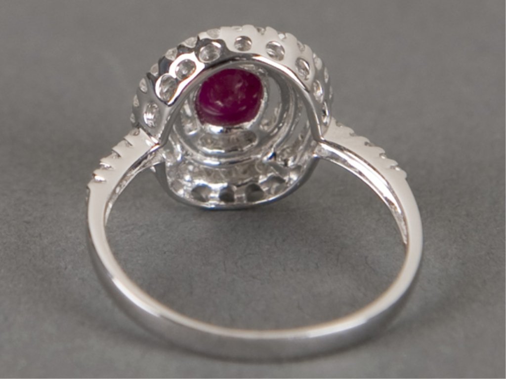 Ruby and diamond ring. - 3