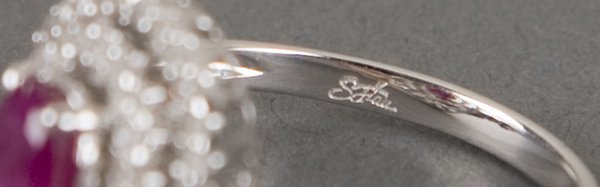Ruby and diamond ring. - 4