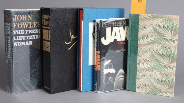 5 Books, incl: Burroughs, JUNGLE TALES OF TARZAN.: [Burroughs/Greene/Other Authors]. 5 Titles. 8vo. Hardcover (1 in slipcase). ++ Edgar Rice Burroughs. Jungle Tales Of Tarzan. Chi: A. C. McClurg & Co., 1919. Staining to covers, eps foxed, rear hinge c