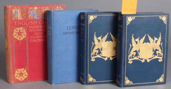 7 Vols, incl: FAMOUS HOMES OF GREAT BRITAIN, 1900: [British Architecture/History]. 6 Titles (7 Vols). 8vo/4to. Orig cloth; very good. ++ A. H. Malan (ed.). Famous Homes Of Great Britain And Their Stories. NY: G. P. Putnam’s Sons, 1900. Some darkenin