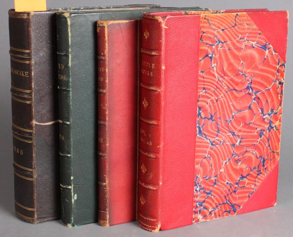 4 Vols: Children's Magazines, 1870-1899.: [Children’s Magazines]. 4 Titles. ++ Little Folks. Annual Volume A (Nos. 1-12, November 1897 to Oct. 1898 inclusive, first year of publication). Edited by Charles Stuart Pratt and Ella Farman Pratt.