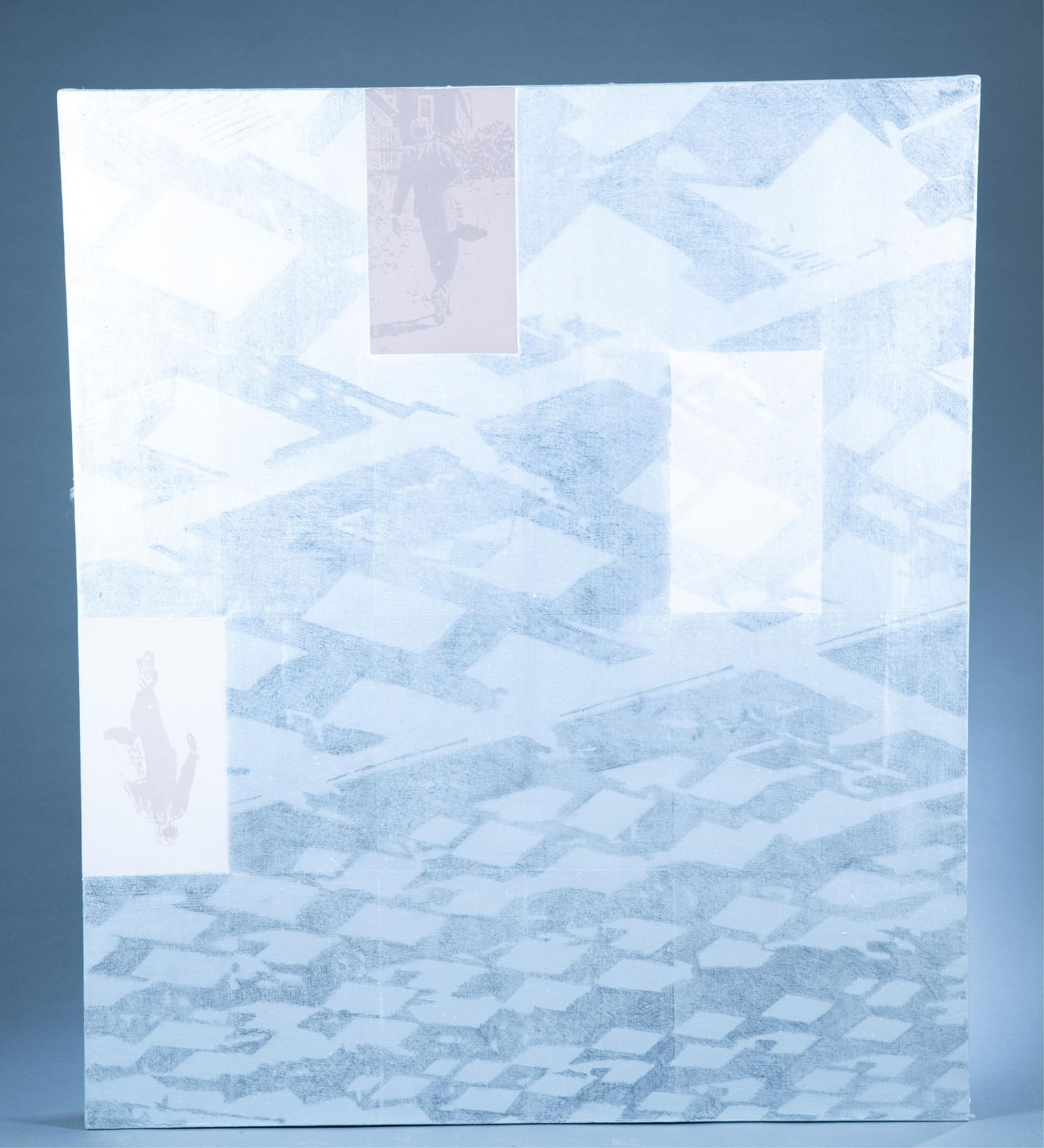 Carl Fudge, Untitled, MM/C.: Fudge, Carl (England/New York, active 1990's-present) Untitled. Mixed media and graphite on canvas. Unsigned. 56" x 48".