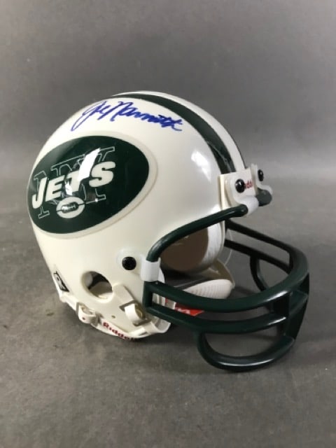 Autographed Joe Namath NY Jets Mini Helmet (1 of 4)