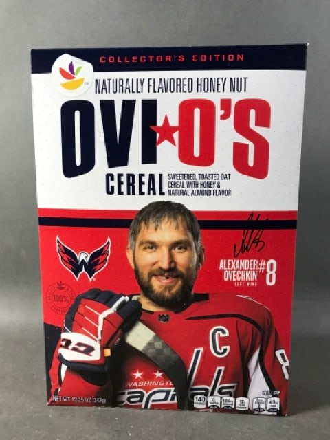 Alex Ovechkin Autographed Cereal Box: .