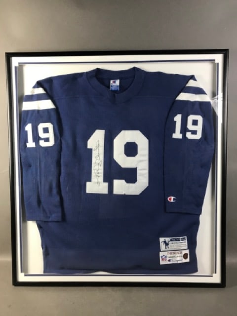 Johnny Unitas Autographed Framed Jersey (1 of 5)