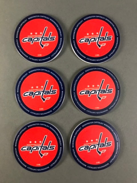 Set of Washington Capitals Coasters: 6 total
