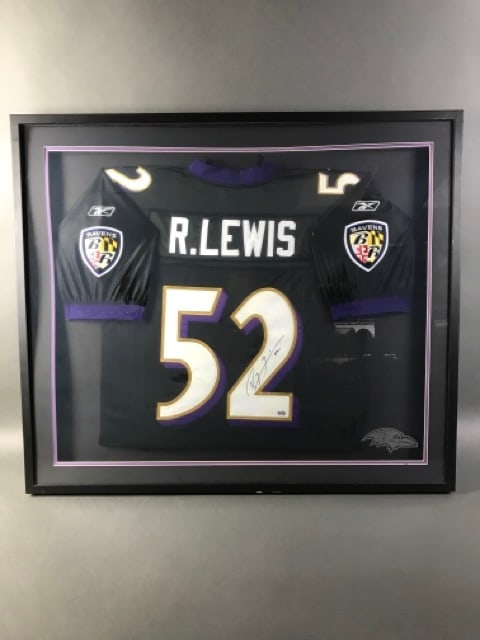 Ray Lewis Autographed Framed Jersey (1 of 6)