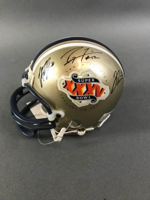 Ray Lewis, Jamal Lewis, Trent Dilfer Superbowl 35 Mini Helmet (1 of 5)
