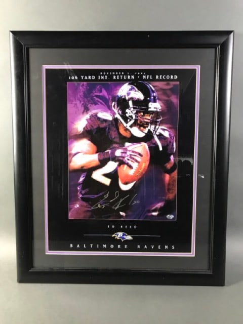 Ed Reed  Autographed Framed Poster (1 of 5)