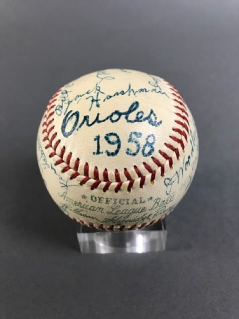1958 Baltimore Orioles Autographed Baseball (1 of 5)