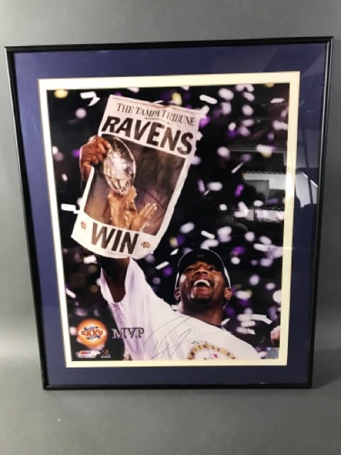 Ray Lewis Autographed Framed Poster (1 of 5)