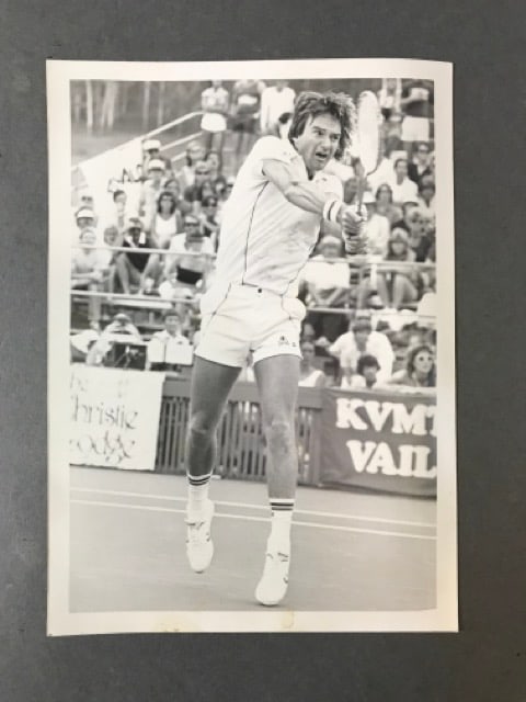 Vail Beaver Creek 1981 Tennis Classic Memorabilia: Photos, pamphlets, video tapes of tournament involving Jimmy Conners, Mats Wilander and others sponsored by Roy Ayers
