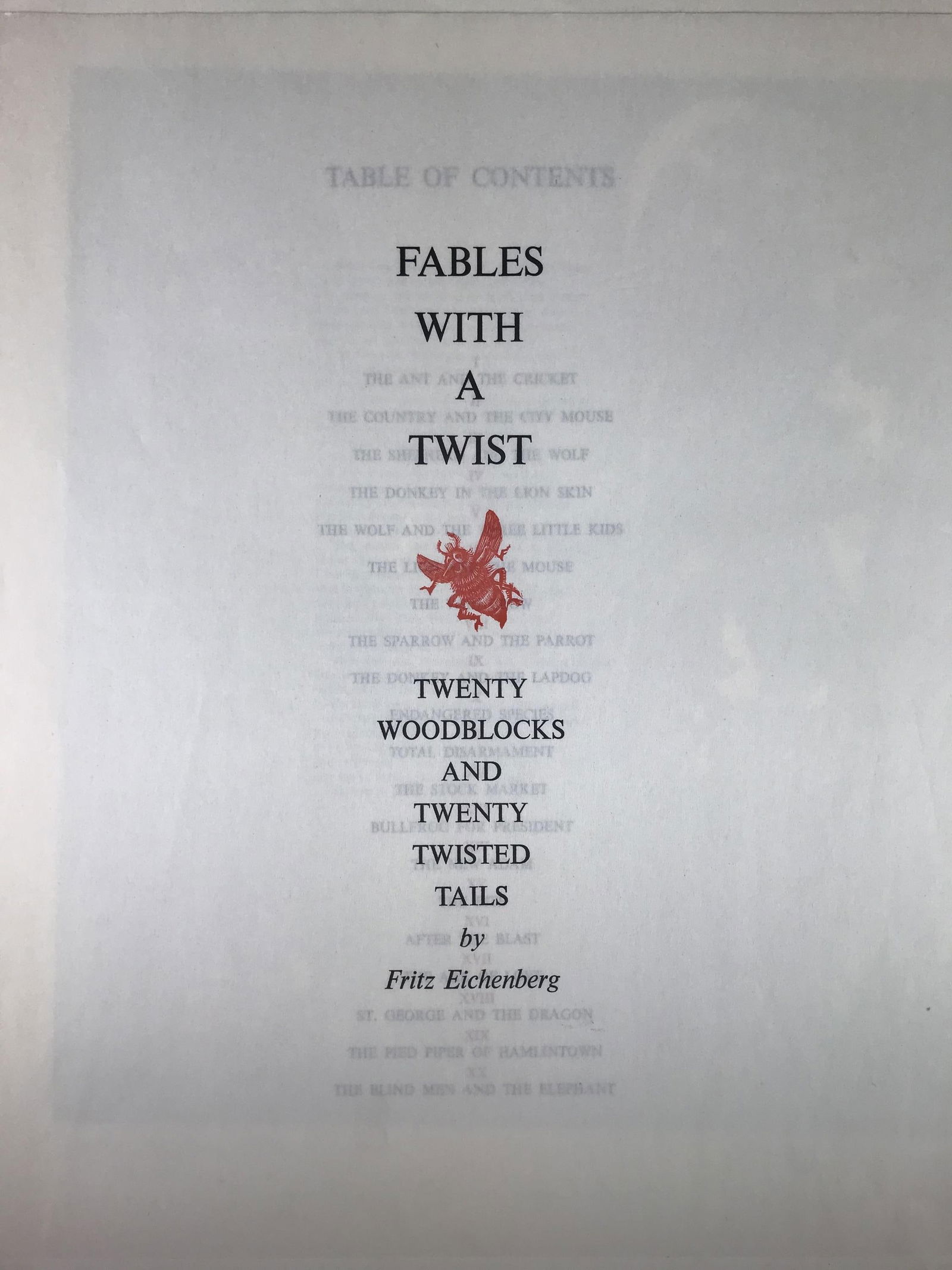 Eichenberg, "Fables with a Twist", 1976, Folio (1 of 5)