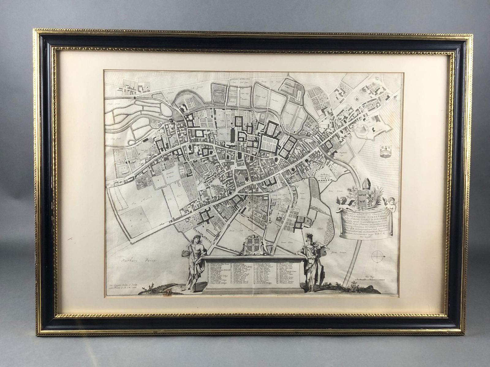 David Loggan, Map of Cambridge, Engraving (1 of 3)