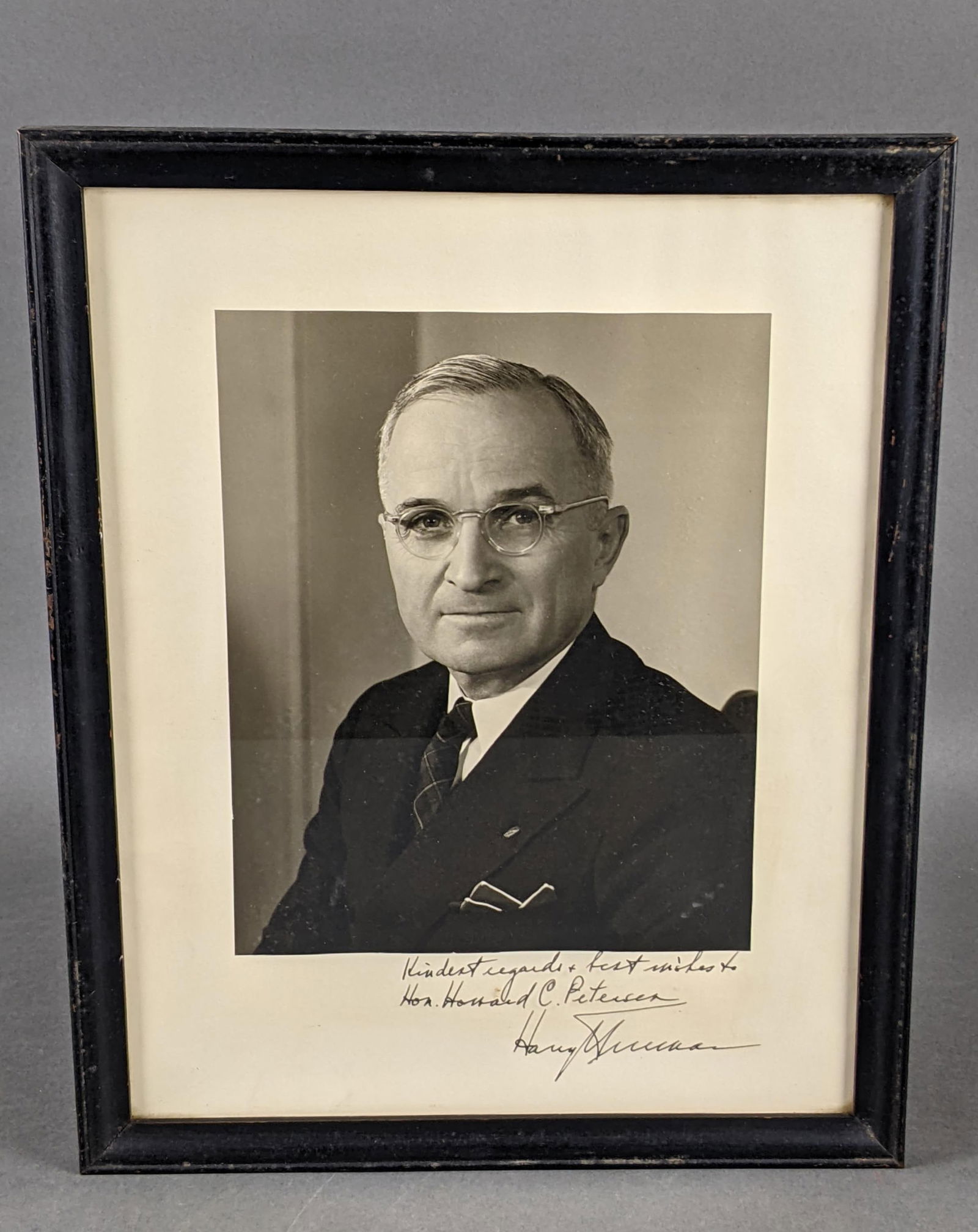 Harry Truman Signed Portrait. (1 of 2)