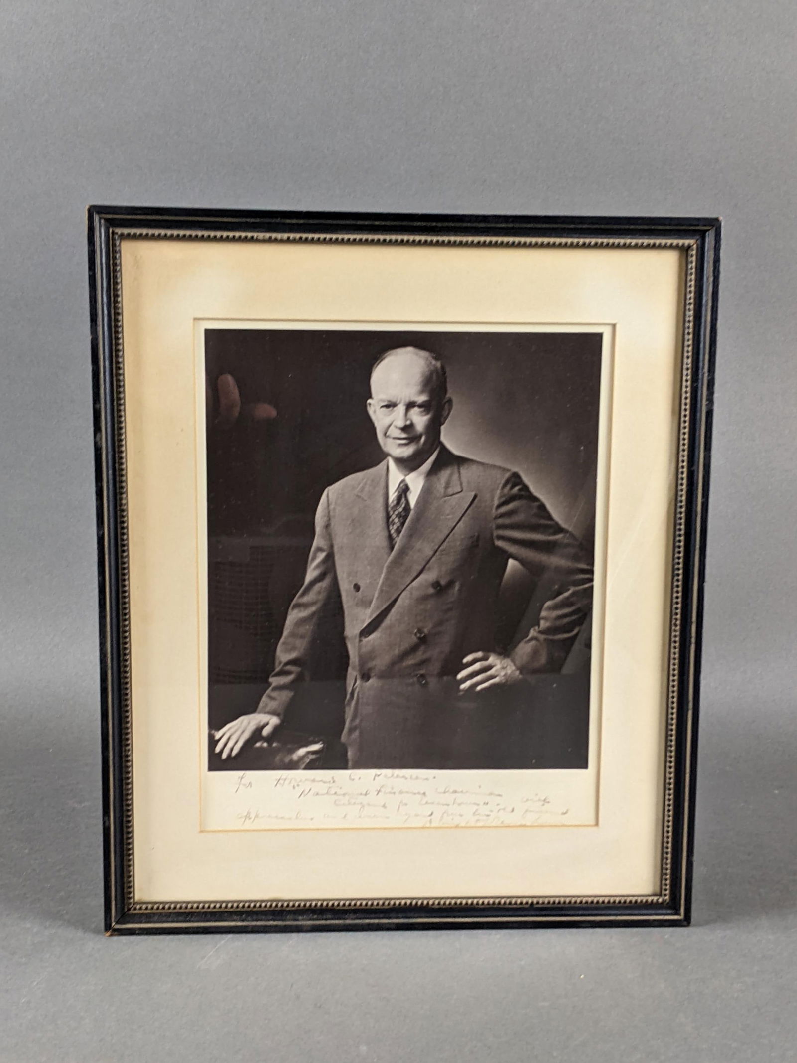 Dwight Eisenhower Signed Portrait. (1 of 2)