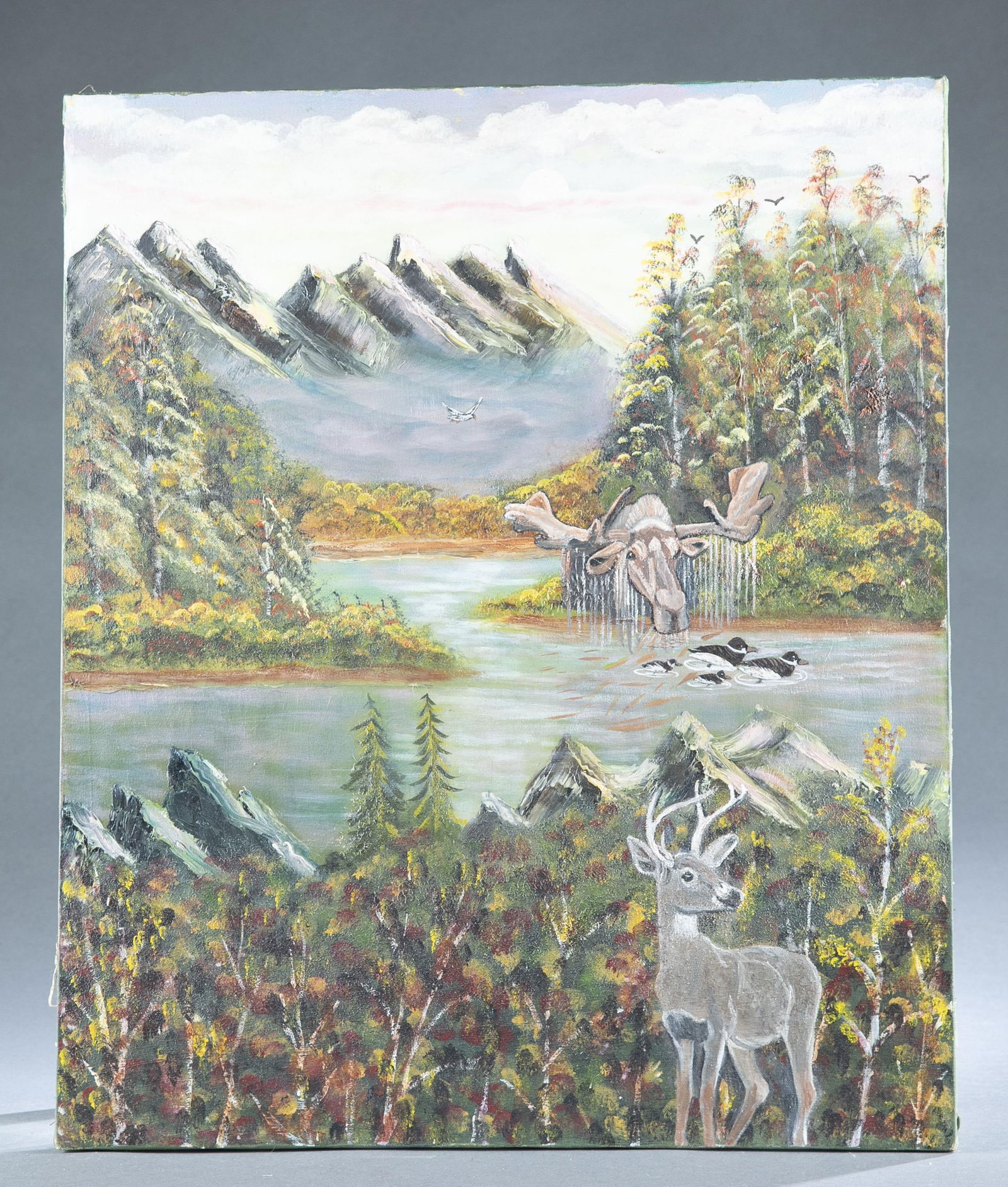 Forest and mountain scene, A/C (1 of 5)