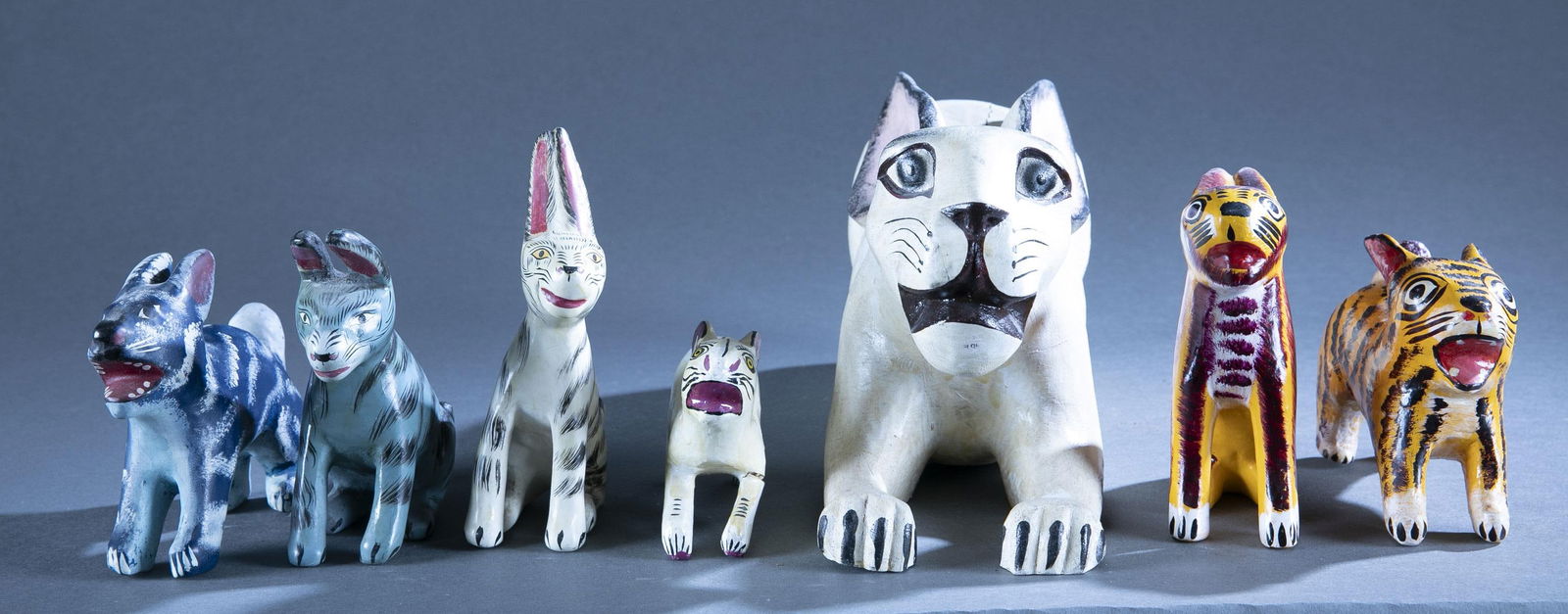 6 Mexican folk art rabbits. (1 of 15)